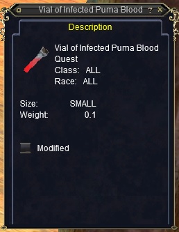 Vial of Infected Puma Blood